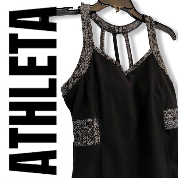 Athleta Prisma XS tank black gray athletic straps EUC - Picture 4 of 12